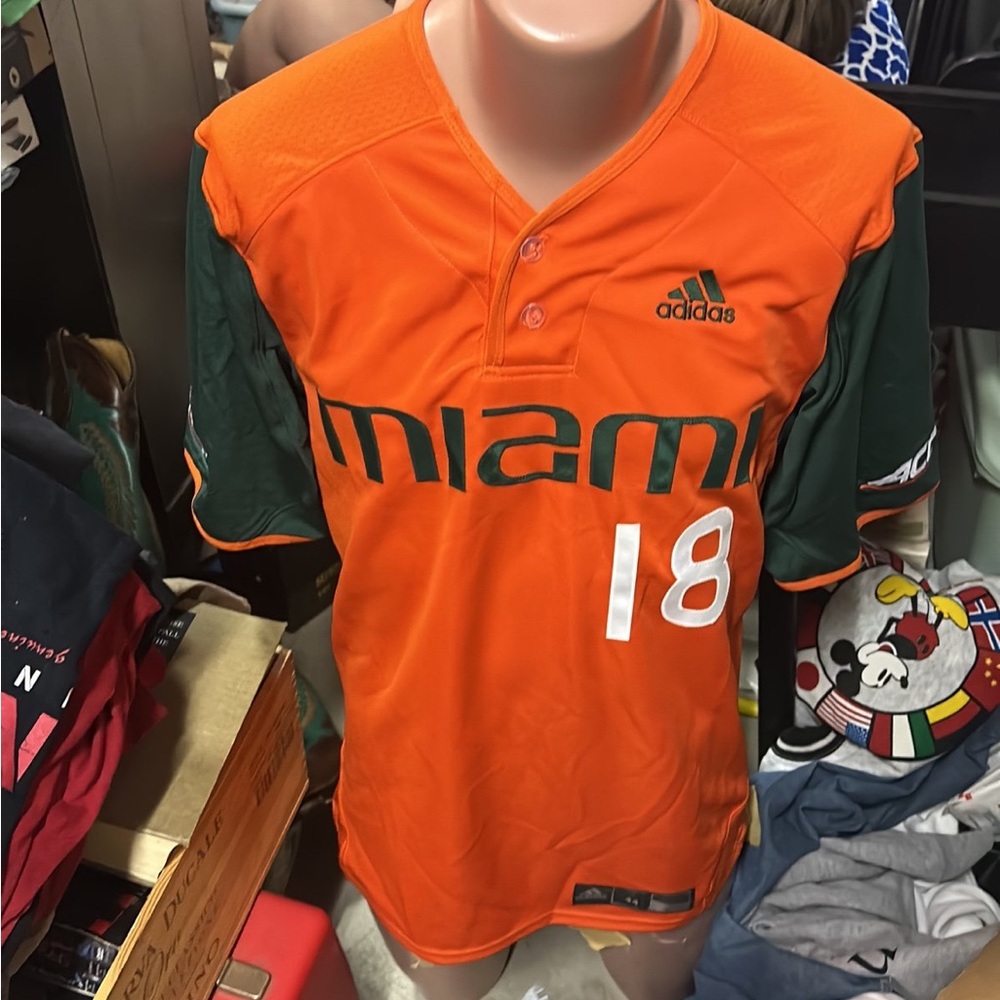 University of Miami Hurricanes Baseball Jersey Adidas